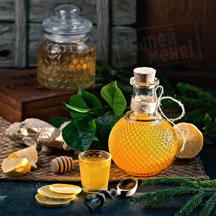 Moonshine tincture with oranges, ginger and honey will enhance a man's potential