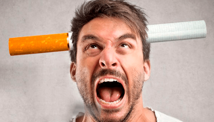 Irritation when a man quits smoking