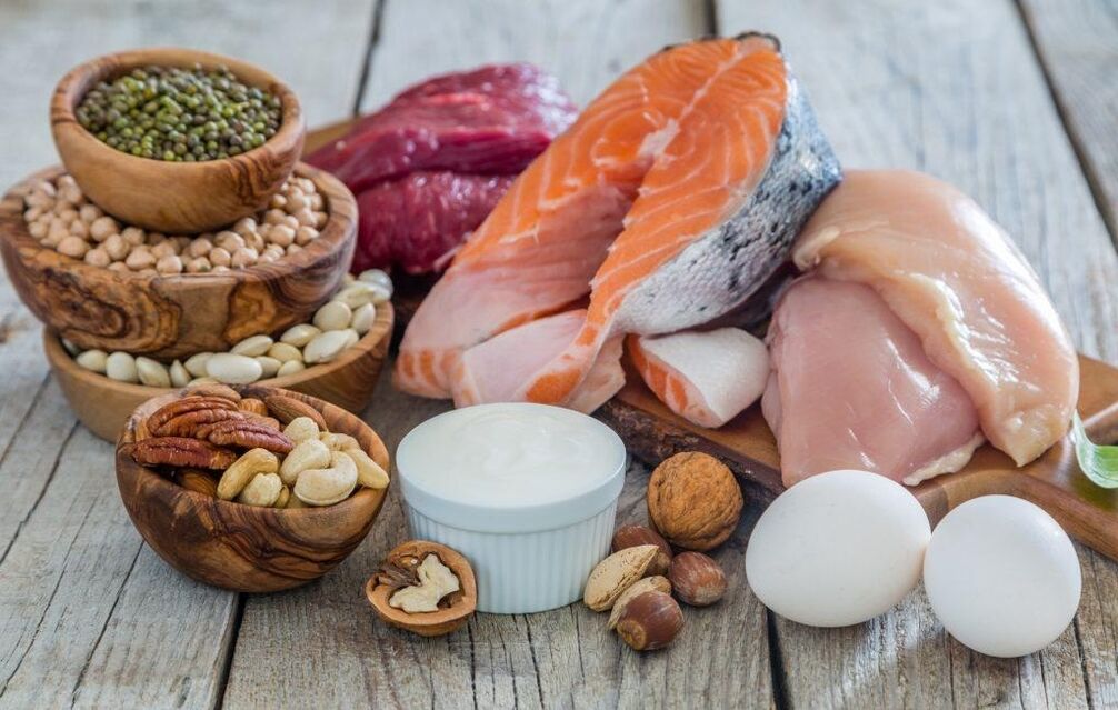 High-containing products of animal and plant protein